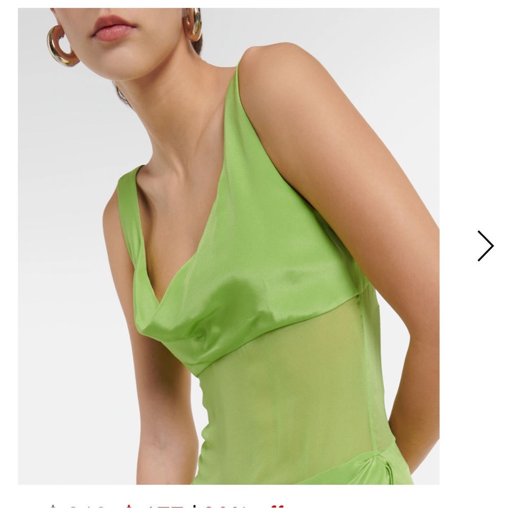 NWT Christopher Esber Green Sheer Tank